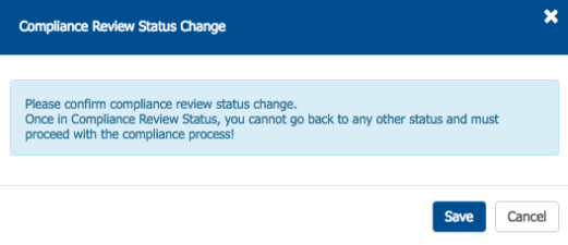 compliance review status change